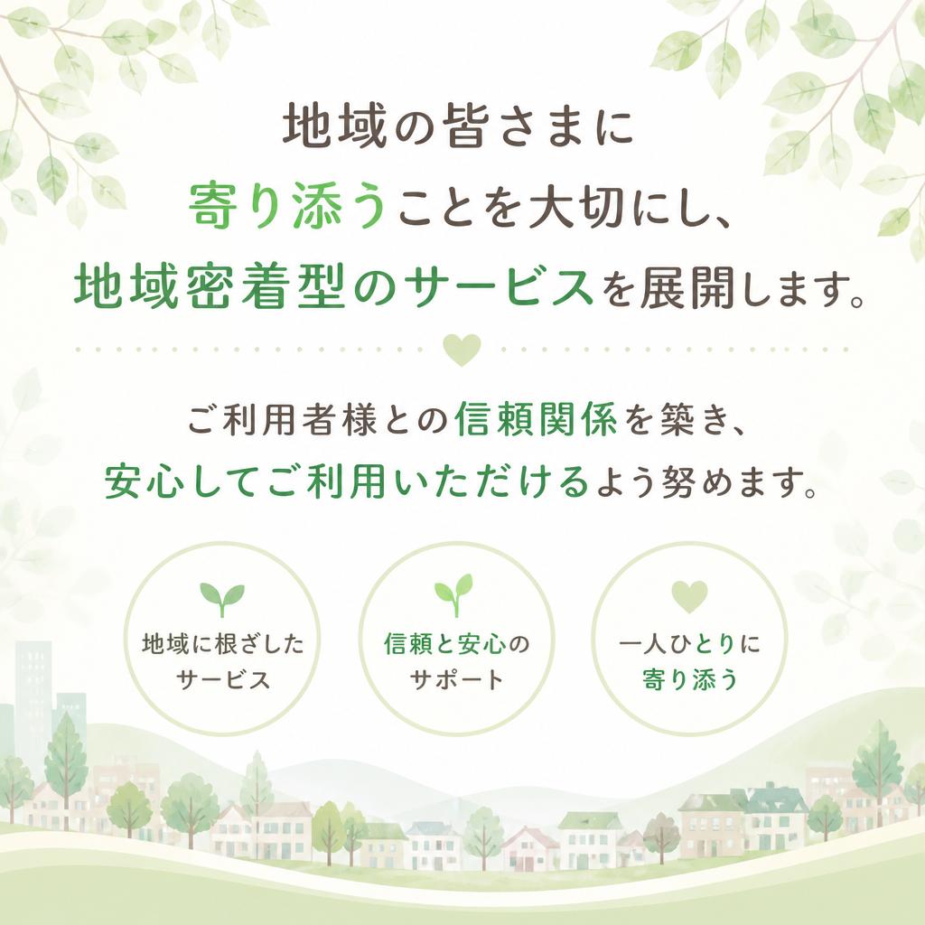 地域密着型の温かみあるサービス