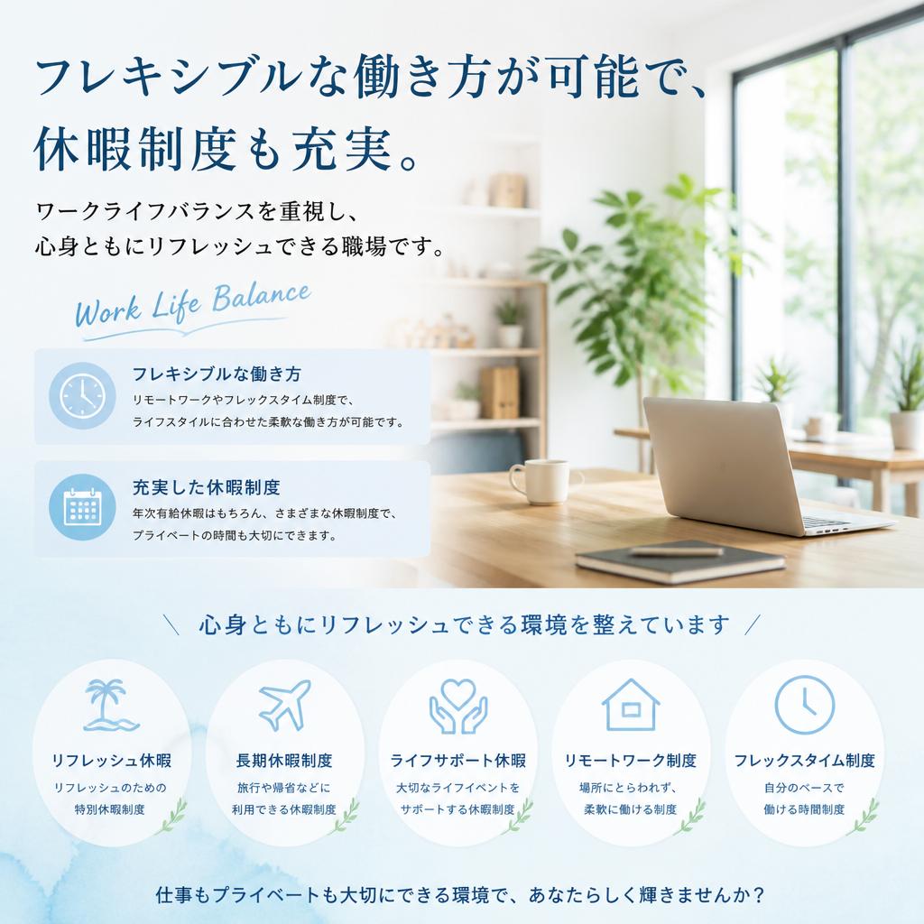 働きやすい環境が整っている