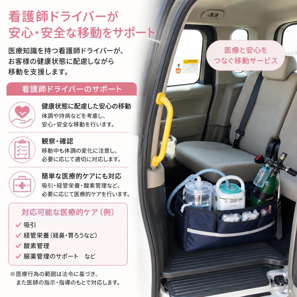 看護師ドライバーによる専門サポート