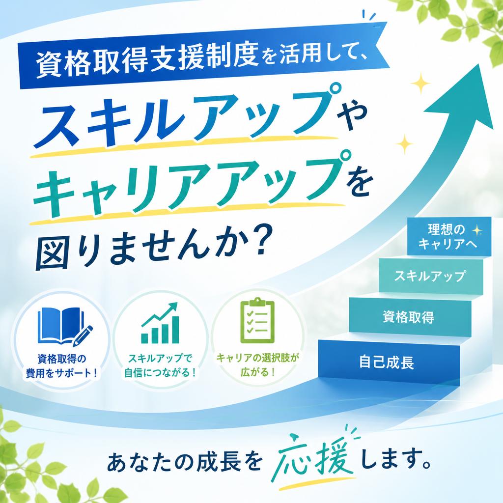 資格取得支援制度でキャリアアップ