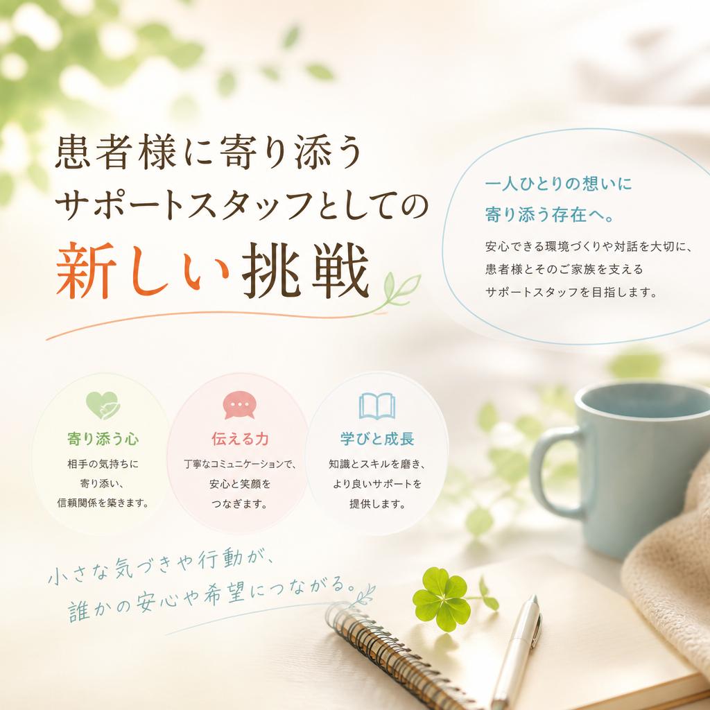 患者様に寄り添うサポートスタッフとしての新しい挑戦