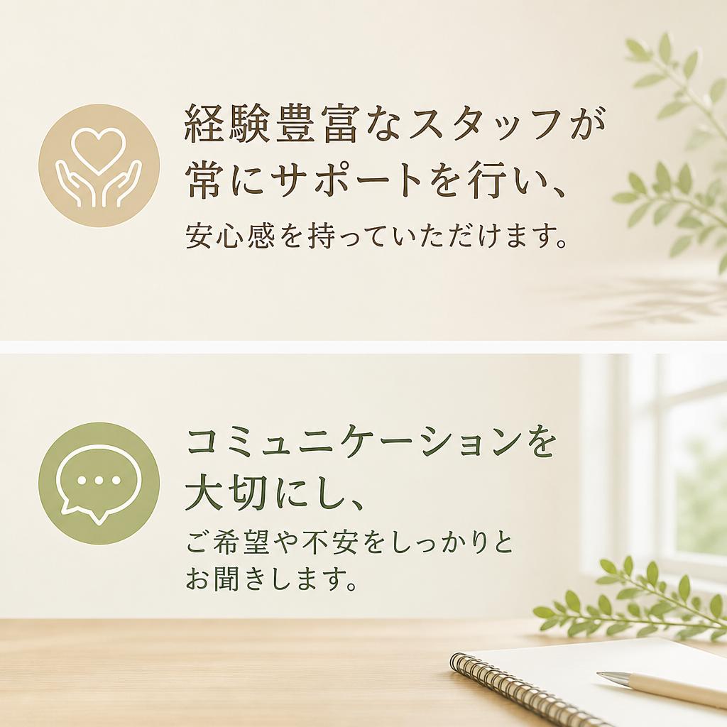 頼れるサポート体制