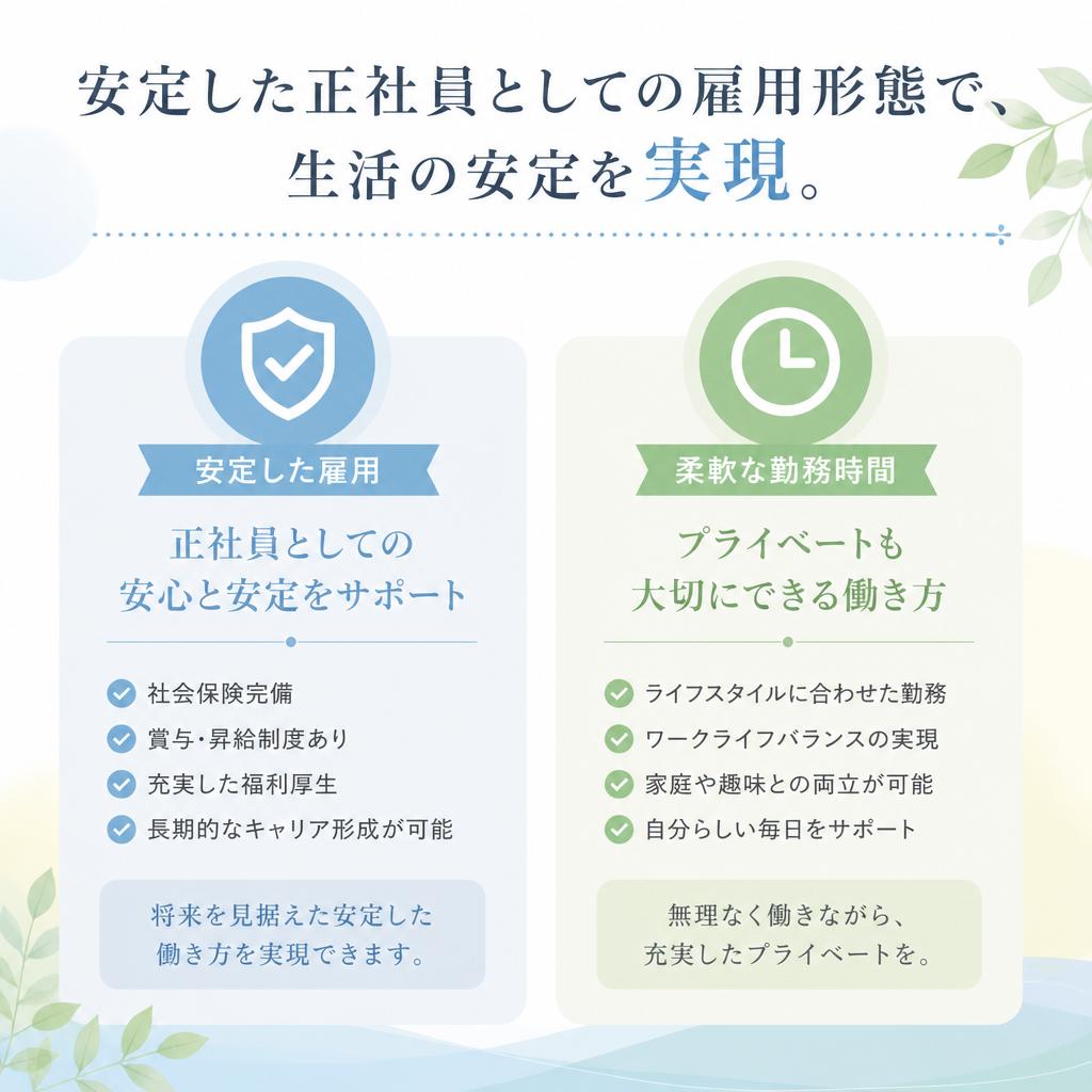 正社員としての働き方