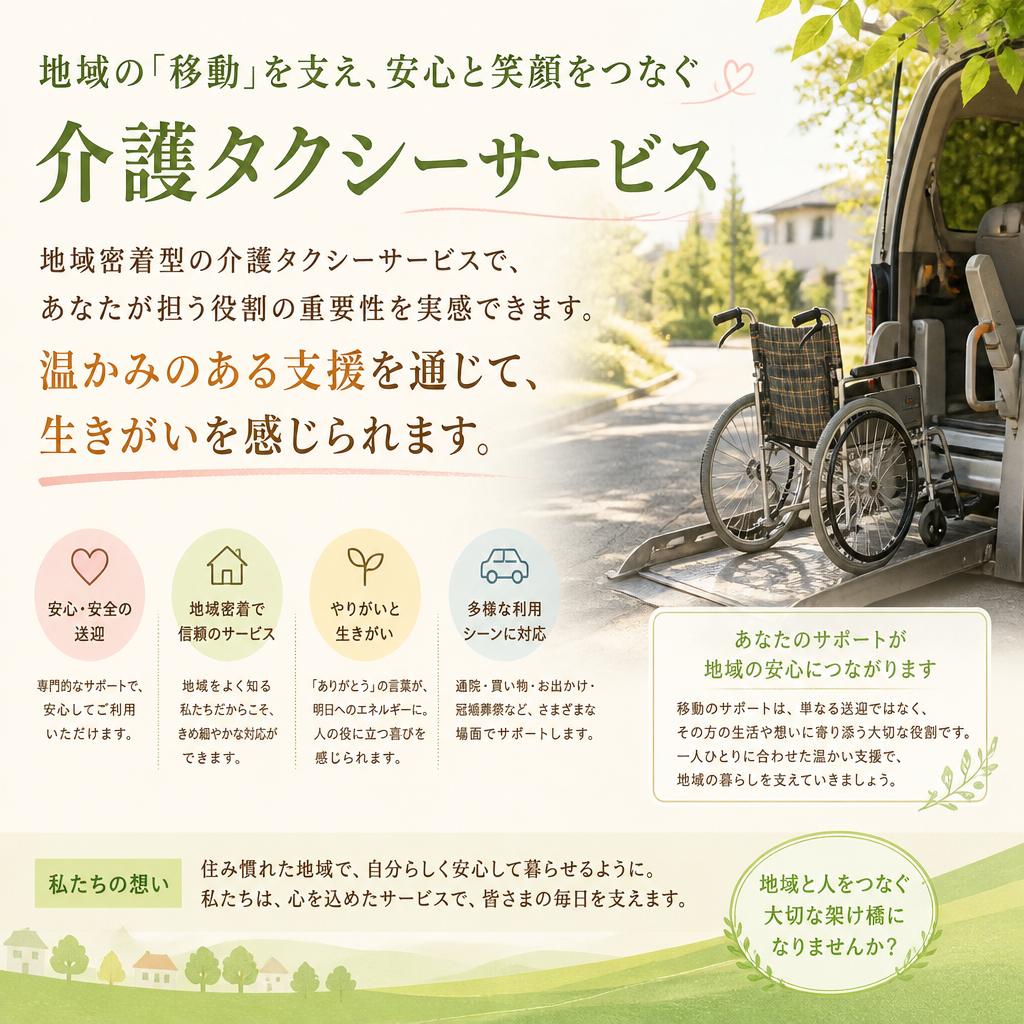 介護タクシーの魅力 ー 高齢者や障がい者の移動をサポート