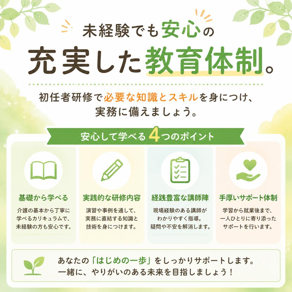 未経験者歓迎！初任者研修のメリット